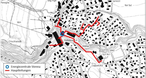 Energiezentrale Stenna Leitungsbau